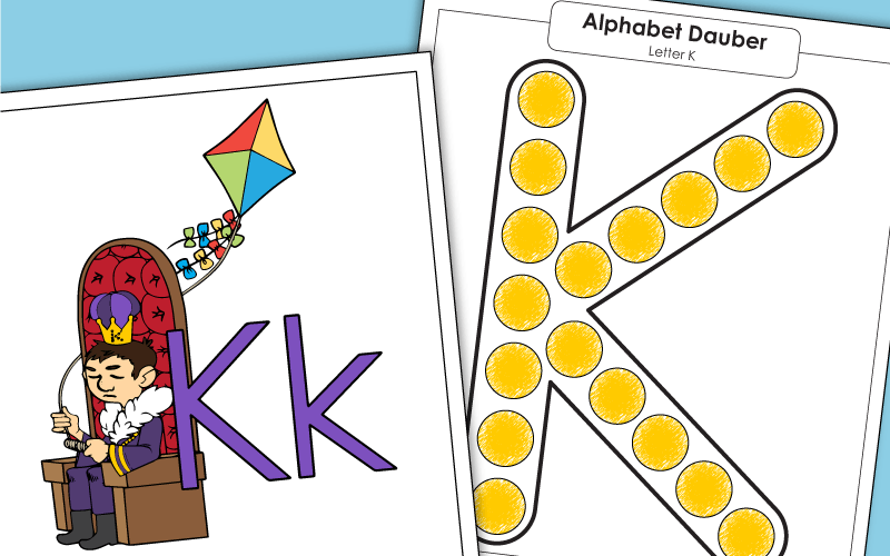 letter k worksheets recognize trace print