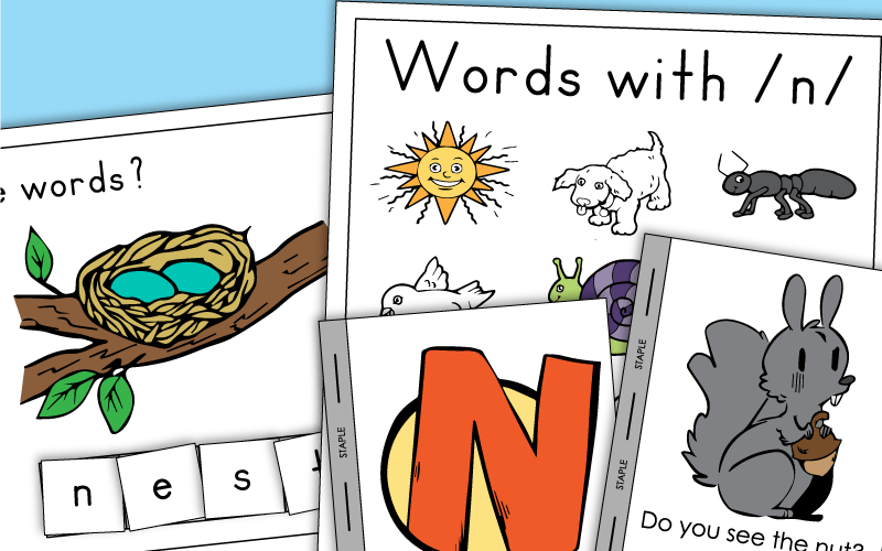 Phonics Worksheets - Letter N