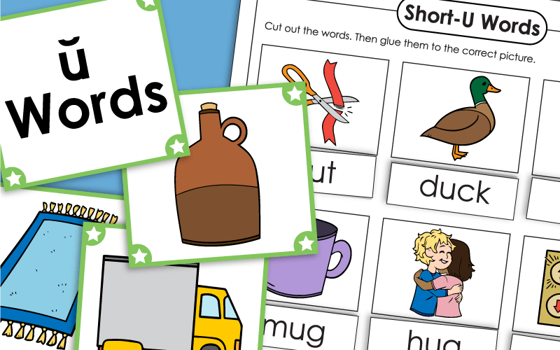 short u phonics worksheets