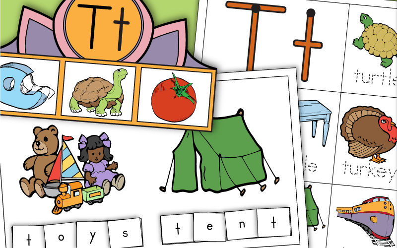 Letter T - Phonics Worksheets