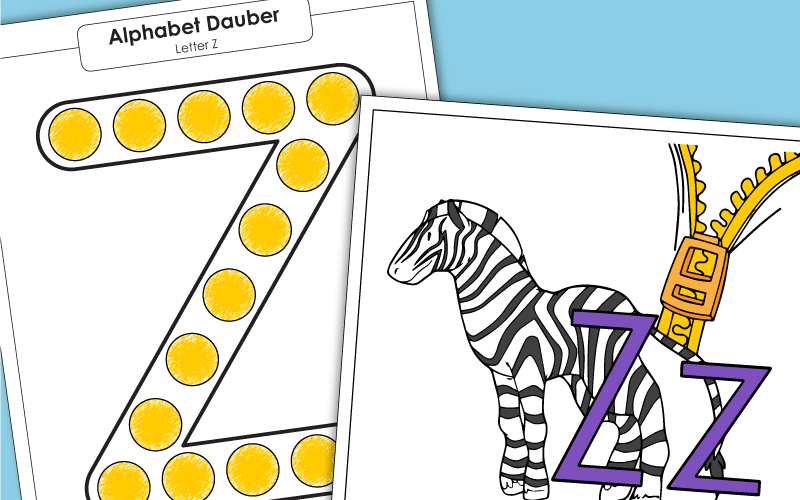 Letter Z Worksheets