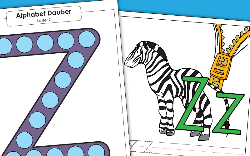 Phonics Worksheets - Letter Z