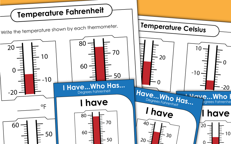 Measuring Temperature Worksheets Measuring Temperature Worksheets