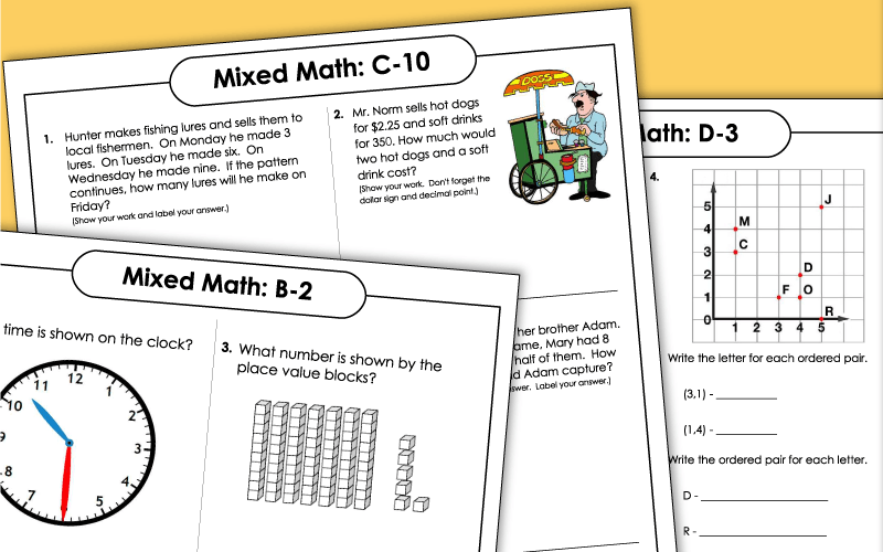 Mixed Word Problems - Worksheets