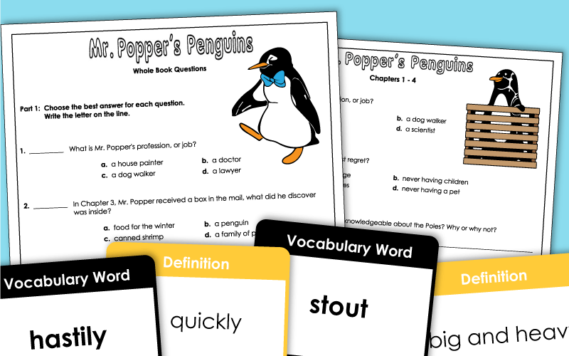 Mr. Popper's Penguins Worksheets