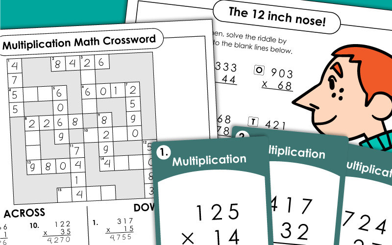 Multiplication 3-Digits Times 2-Digits Worksheets