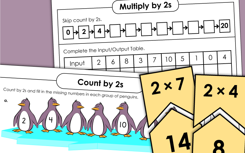 Multiplying by 2s - Worksheets