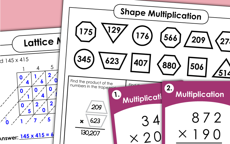Multiplication by 3-Digit Numbers Worksheets Multiplication by 3-Digit Numbers Worksheets
