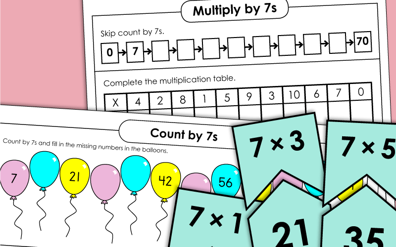 Multiply by 7 Worksheets