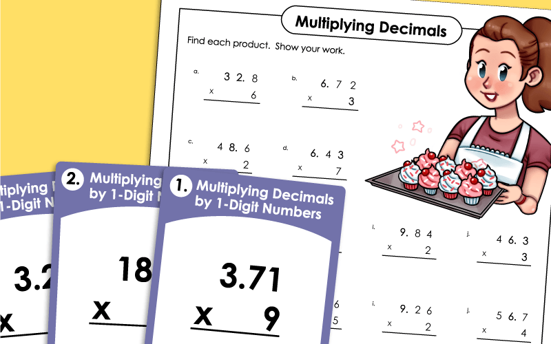 Multiplying Decimals Worksheets