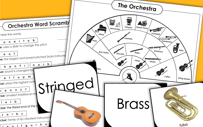 Instrument Family Groups Worksheets