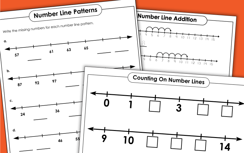 Number Line Worksheets