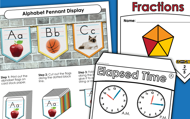 Printable Classroom Pennant Flags