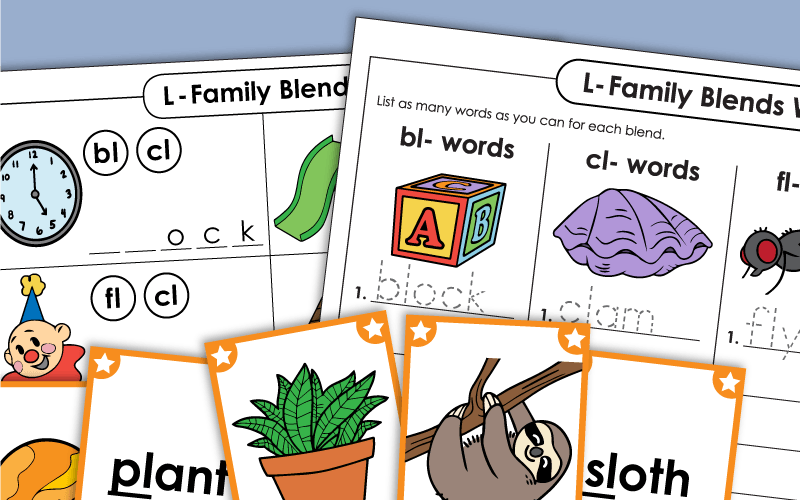 Phonics L-Blend Worksheets