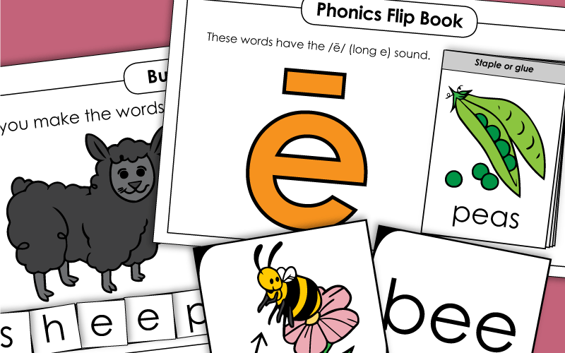 Phonics Worksheets: Long E Vowel Sound