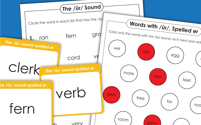 Worksheets: R-Controlled Vowels: ER