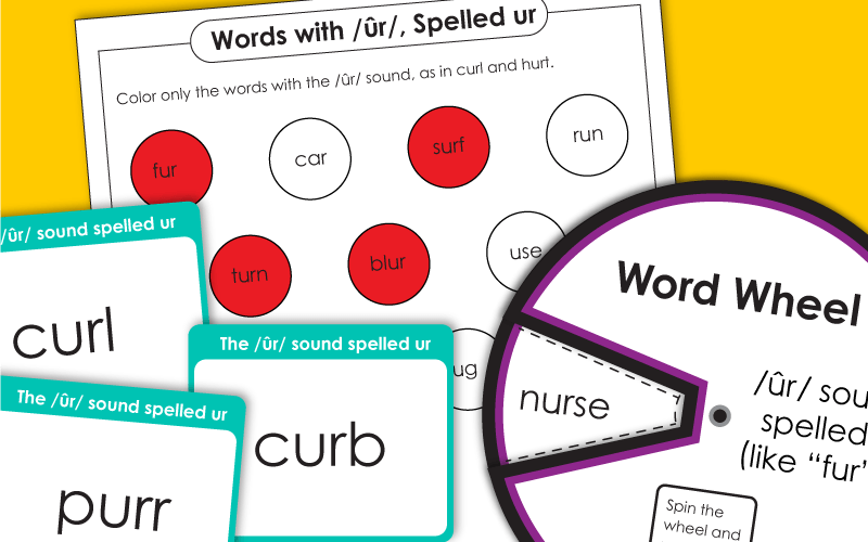 Worksheets: R-Controlled Vowels - UR