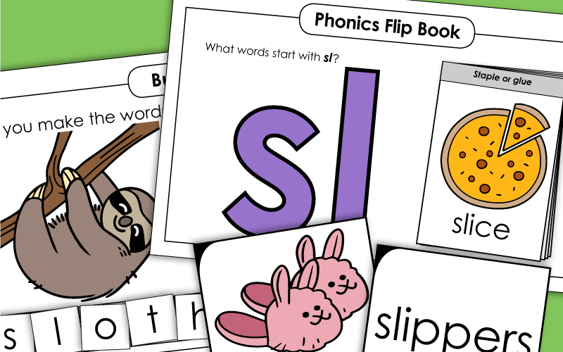 Consonant Blend: SL - Worksheets