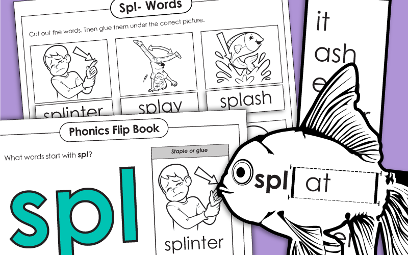 Phonics Worksheets: 3-Letter Blends