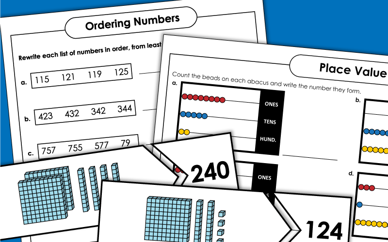 Place Value (3-Digit Numbers) Worksheets