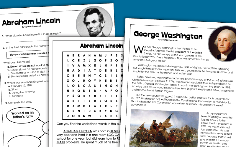 Presidents' Day Worksheets