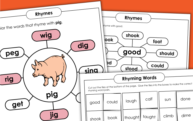 Rhyming Words Worksheets Rhyming Words Worksheets