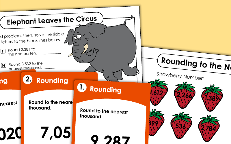 Rounding to Nearest Thousand - Worksheets