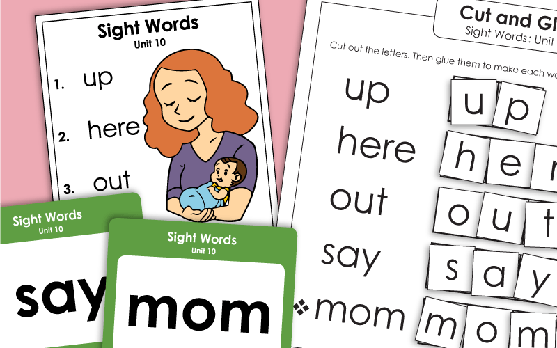 Sight Words Worksheets - Unit 10