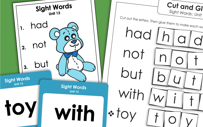 Sight Words Worksheets - Unit 13