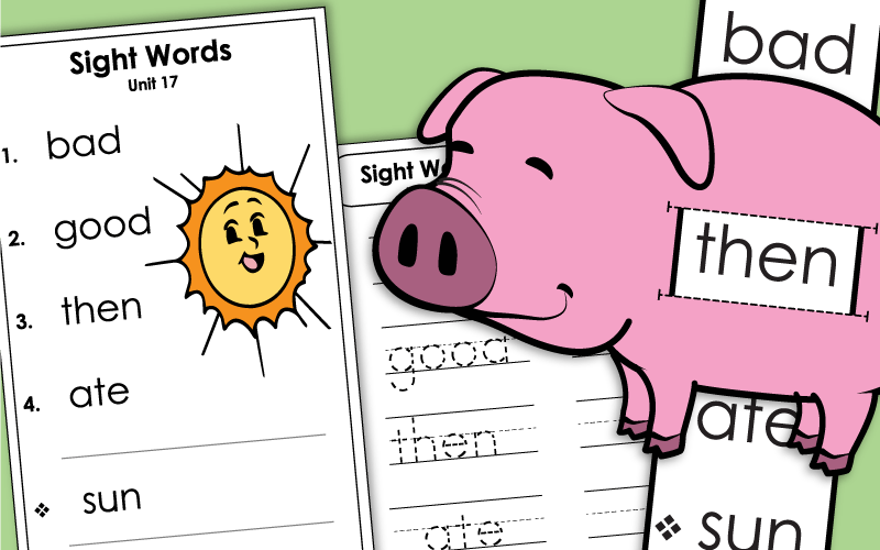 Sight Words Worksheets - Unit 17