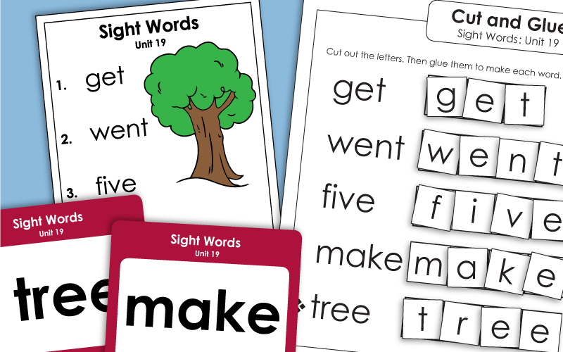 Sight Words Worksheets - Unit 19