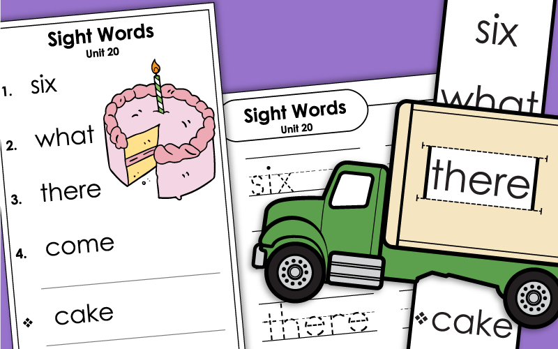Sight Words Worksheets - Unit 20