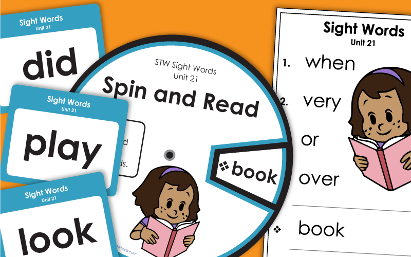 Sight Words Worksheets - Unit 21