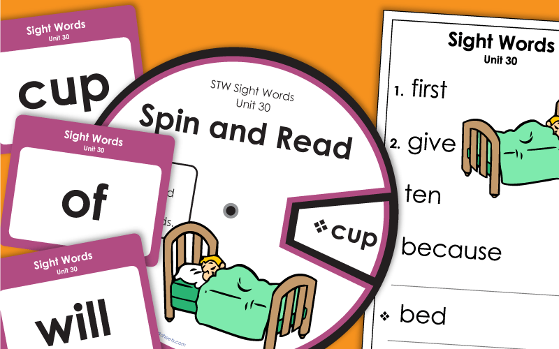 Sight Words Worksheets - Unit 30