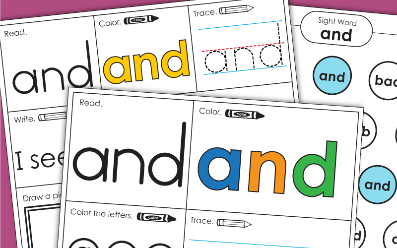 Sight Word: and Sight Word: and