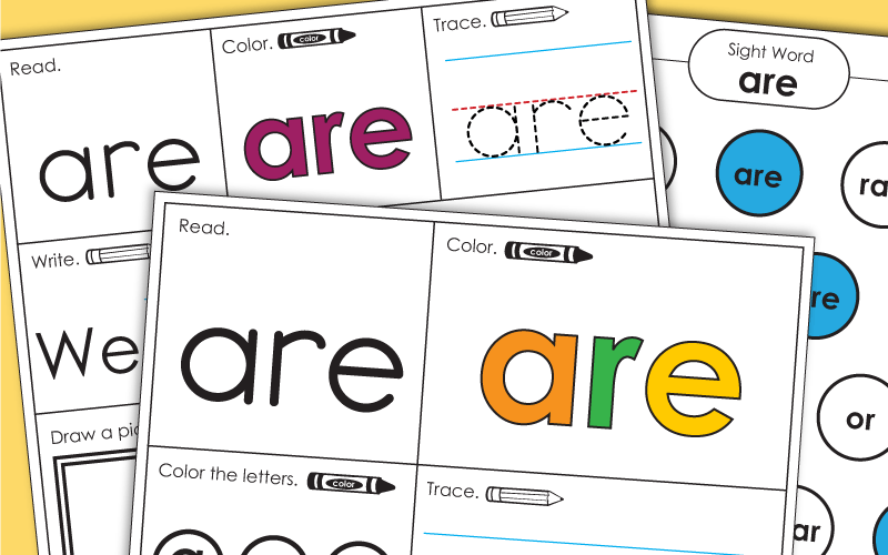 Sight Word: are Sight Word: are