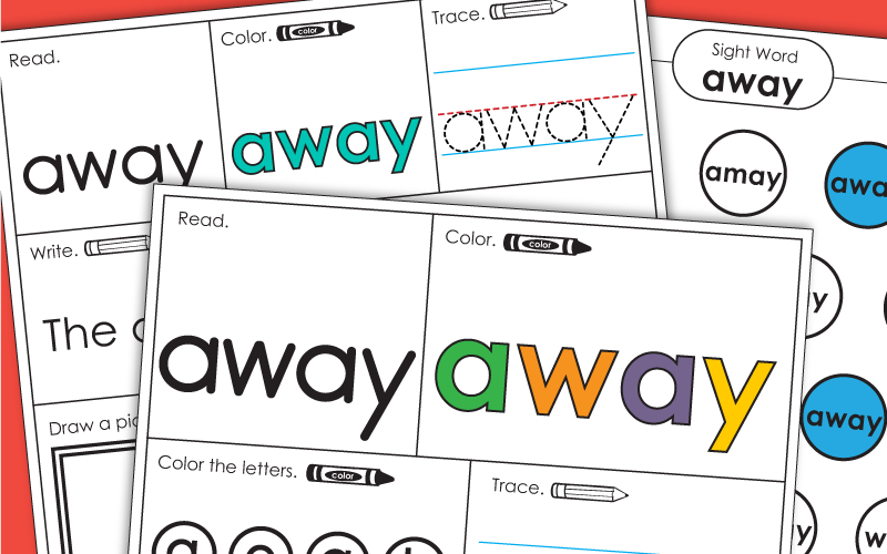 Sight Word: away Sight Word: away