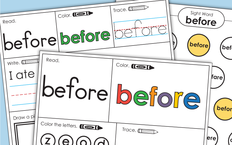 Sight Word: before