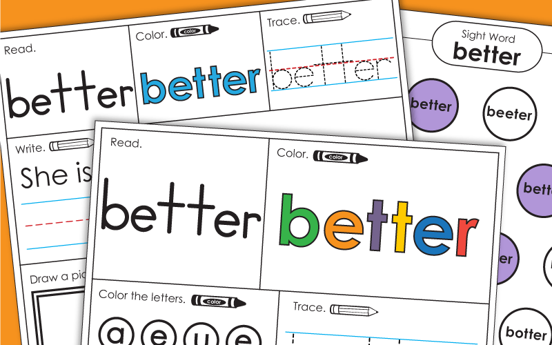 Sight Word: better