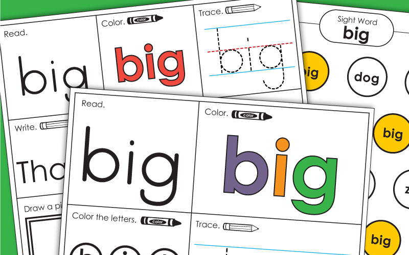 Sight Word: big