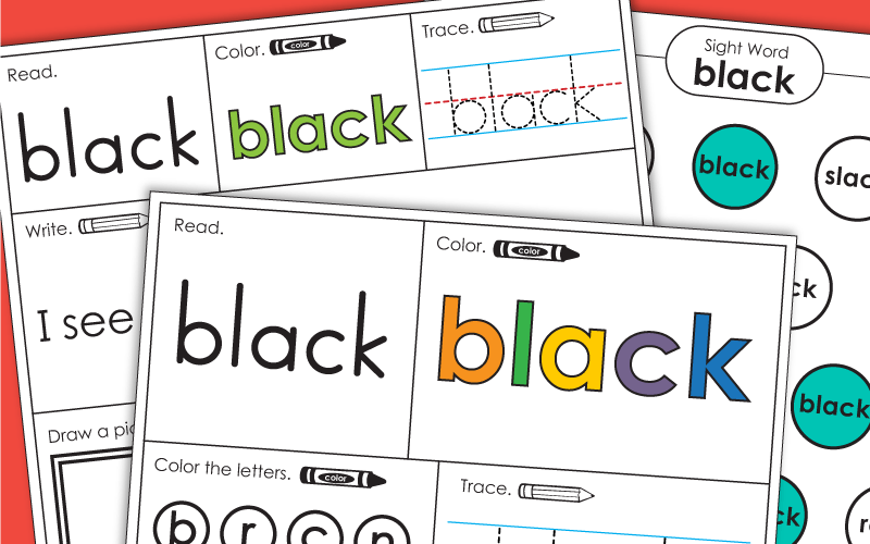 Sight Word: black