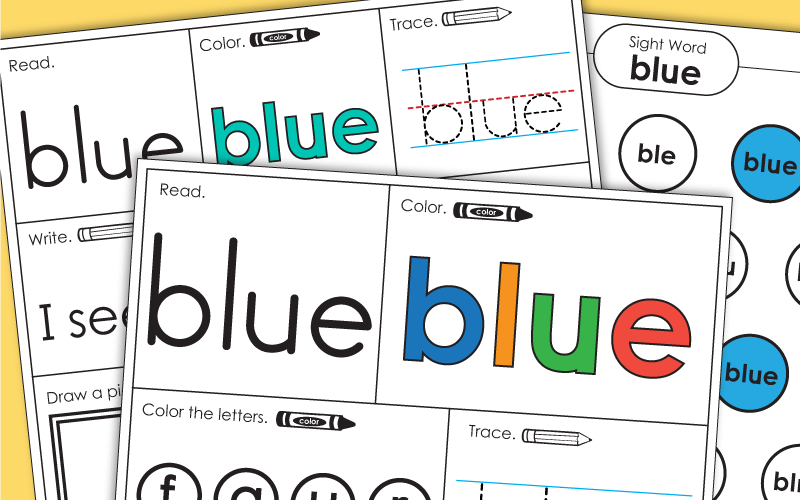 Sight Word: blue