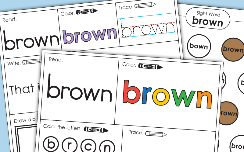 Sight Word: brown