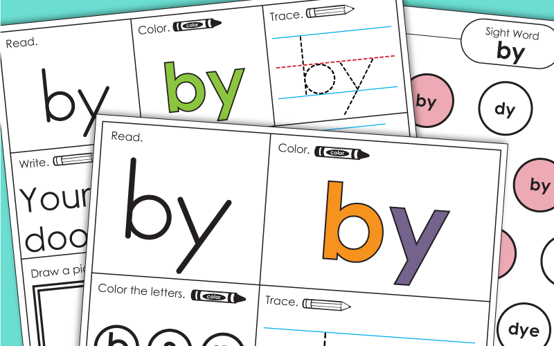 Sight Word: By (Worksheets)