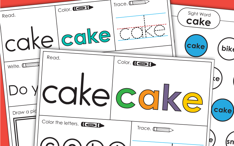 Sight Word: cake