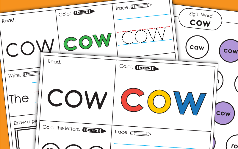Sight Word: cow