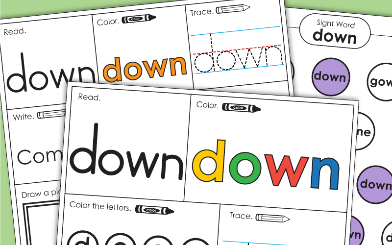 Sight Word: down