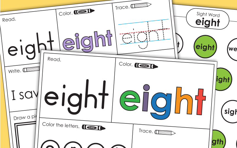 Sight Word: eight