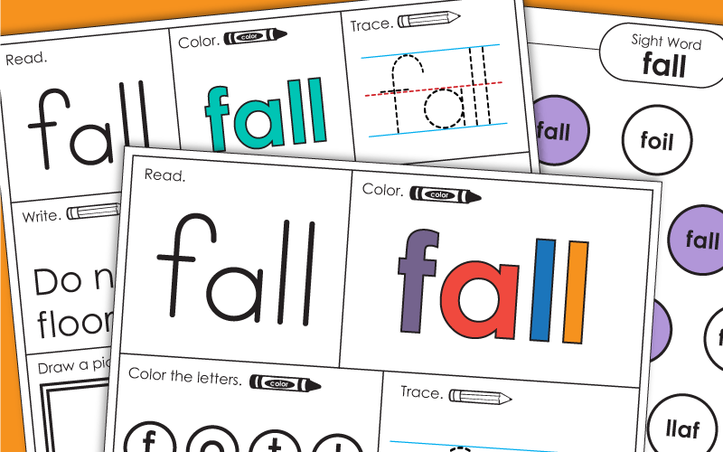 Sight Word: fall