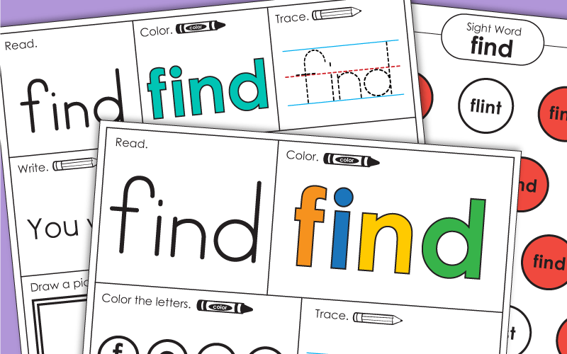 Sight Word: find